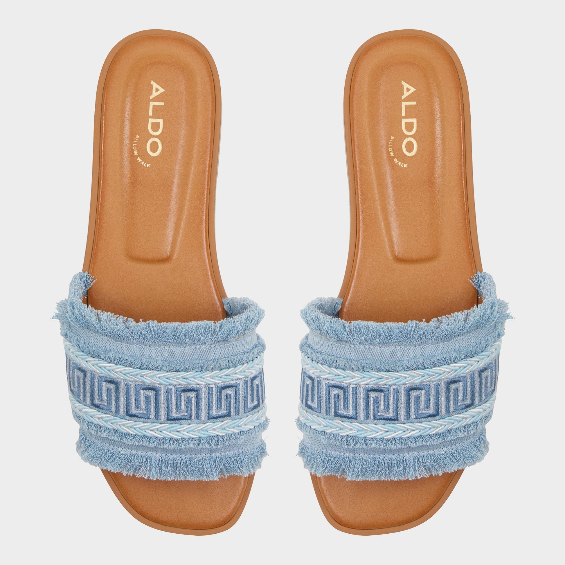 Nalani Medium Blue Women's Flats - Slide sandal Aldo Medium Blue