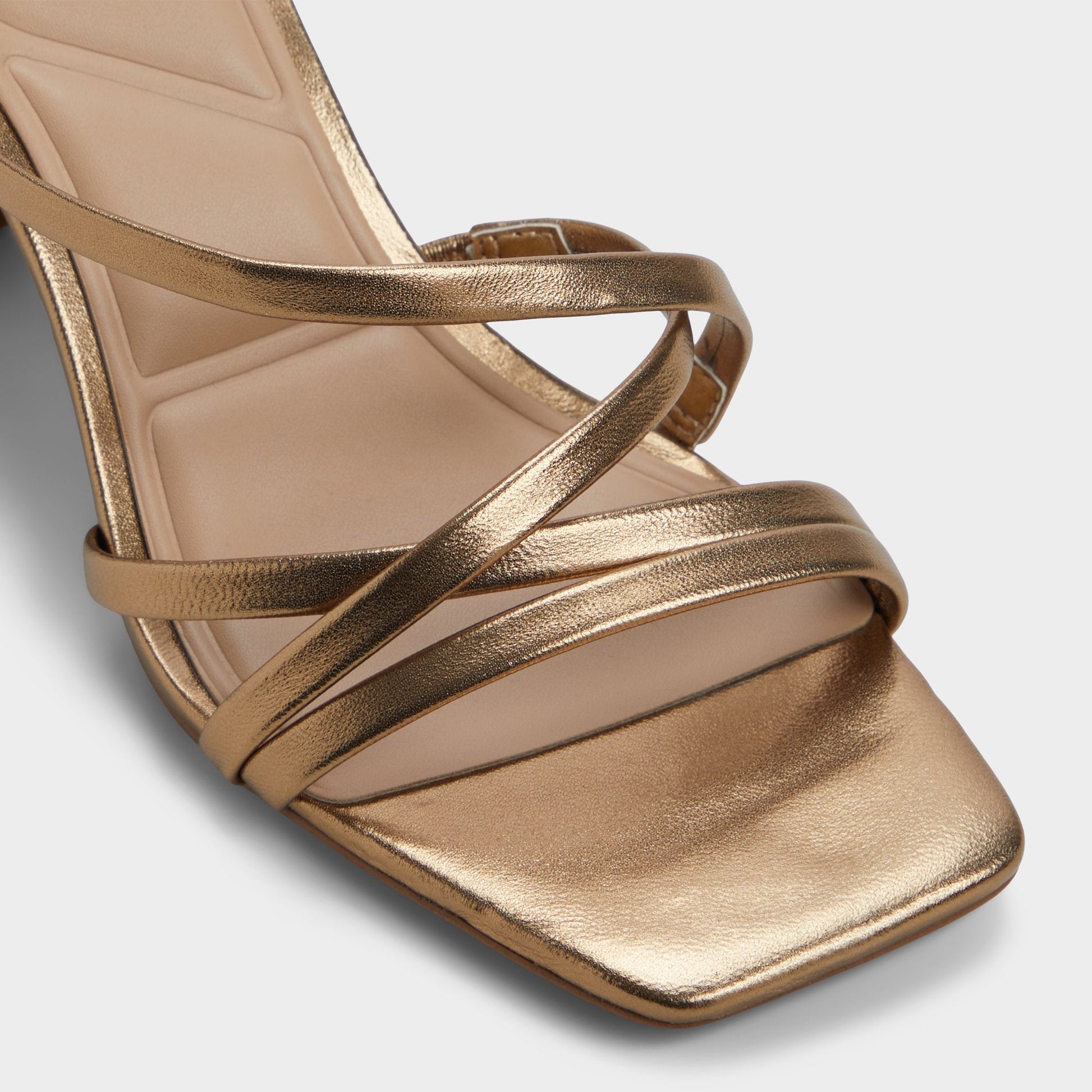 Esther Gold Women's Block heels - Strappy heeled sandal, Block heel Aldo Gold
