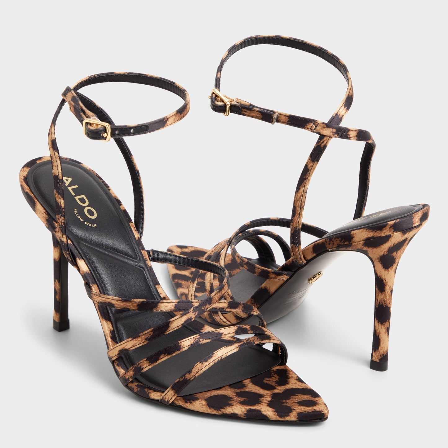 Solania Brown Multi Women's Strappy sandals - Strappy heeled sandal, Stiletto heel Aldo Brown Multi