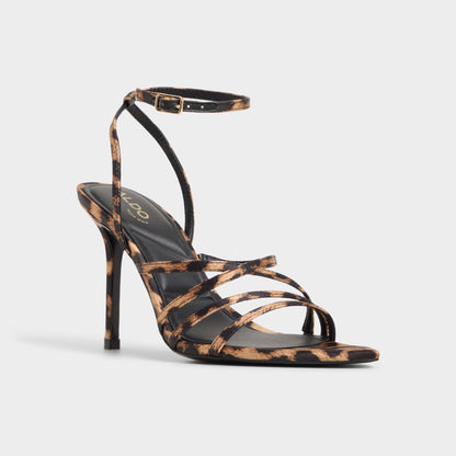 Solania Brown Multi Women's Strappy sandals - Strappy heeled sandal, Stiletto heel Aldo Brown Multi