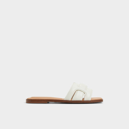 Eleny White Women's Flats - Slide sandal Aldo White