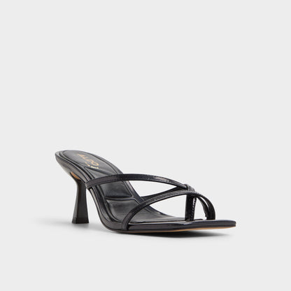 Calypsa Black Women's Animal Prints - Strappy heeled sandal, Block heel Aldo Black