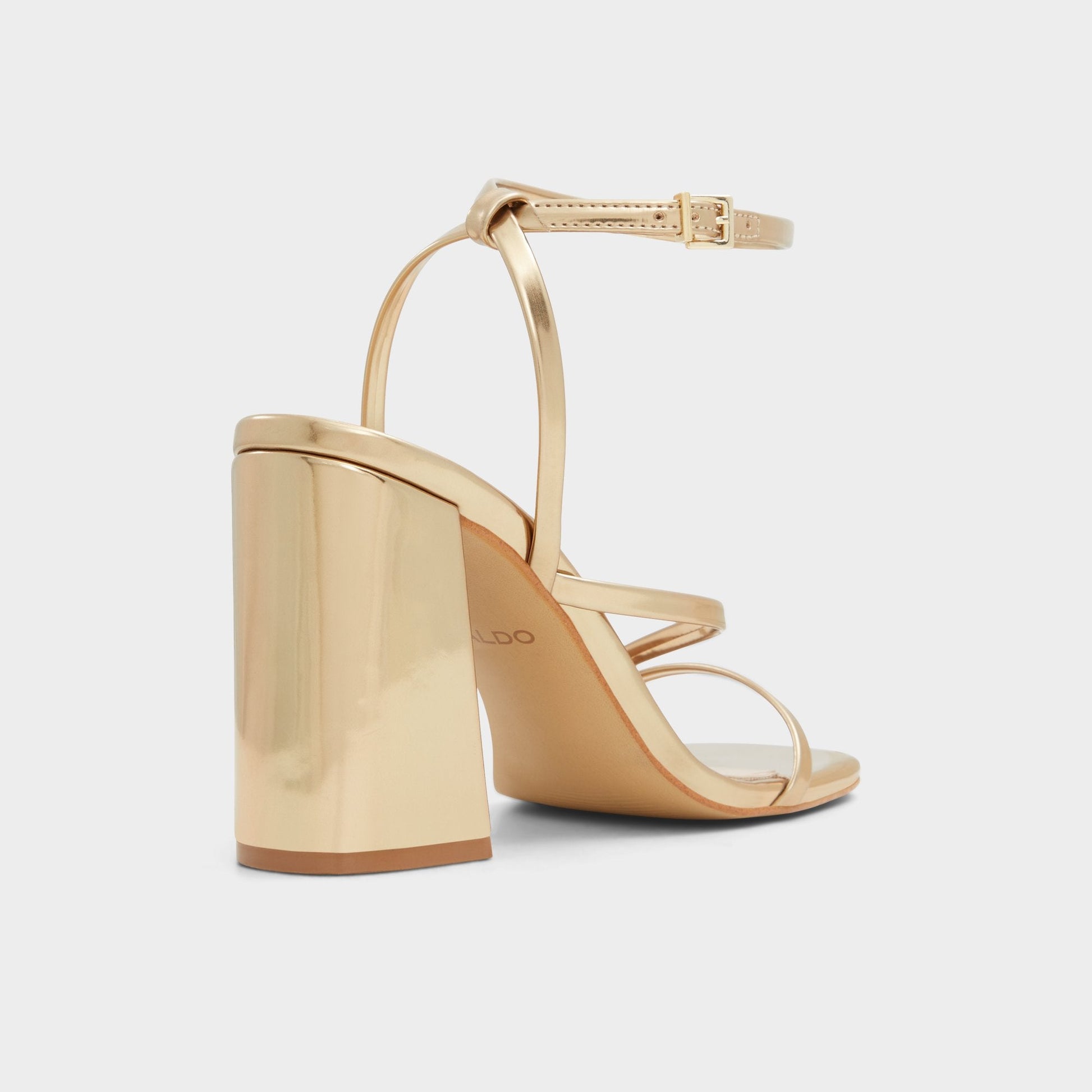 Laurader Gold Women's Block heels - Strappy heeled sandal, Block heel Aldo Gold