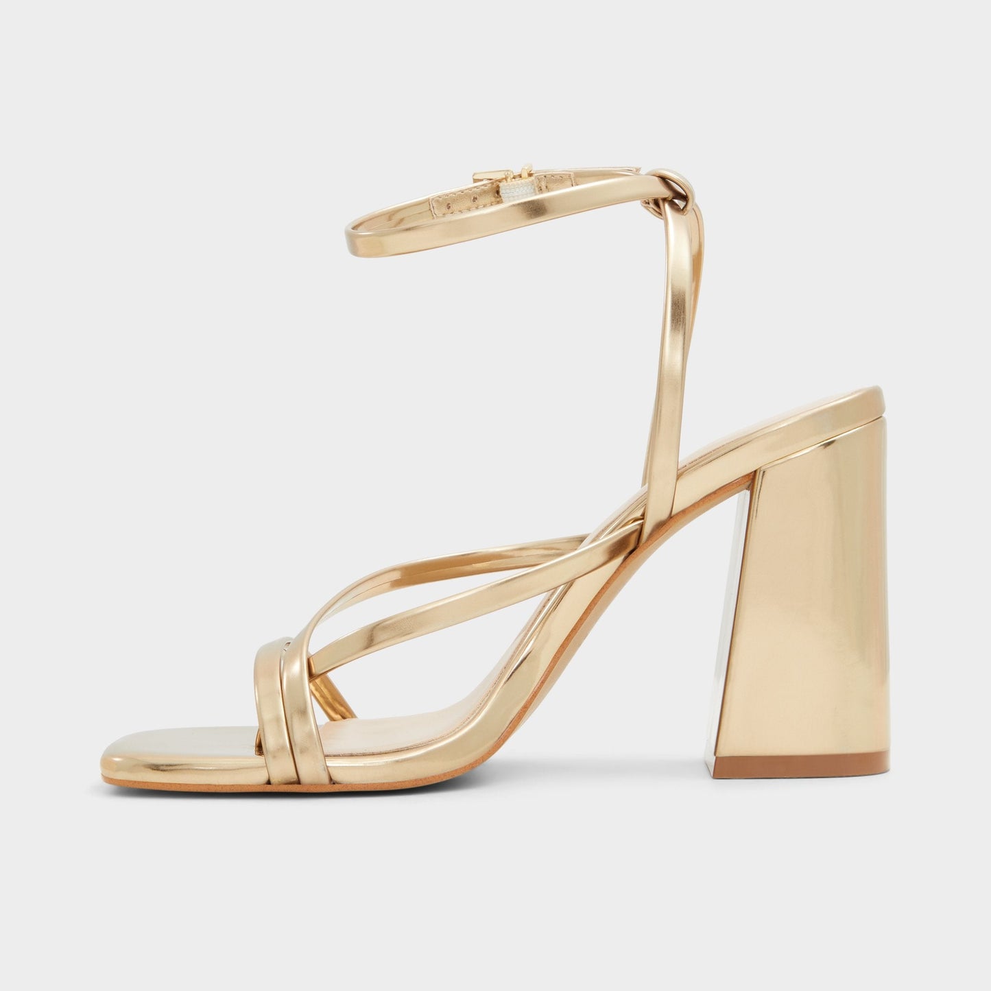 Laurader Gold Women's Block heels - Strappy heeled sandal, Block heel Aldo Gold