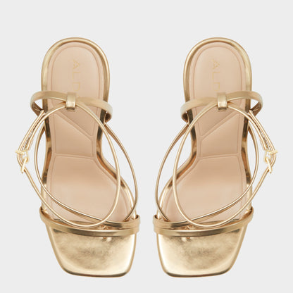Laurader Gold Women's Block heels - Strappy heeled sandal, Block heel Aldo Gold