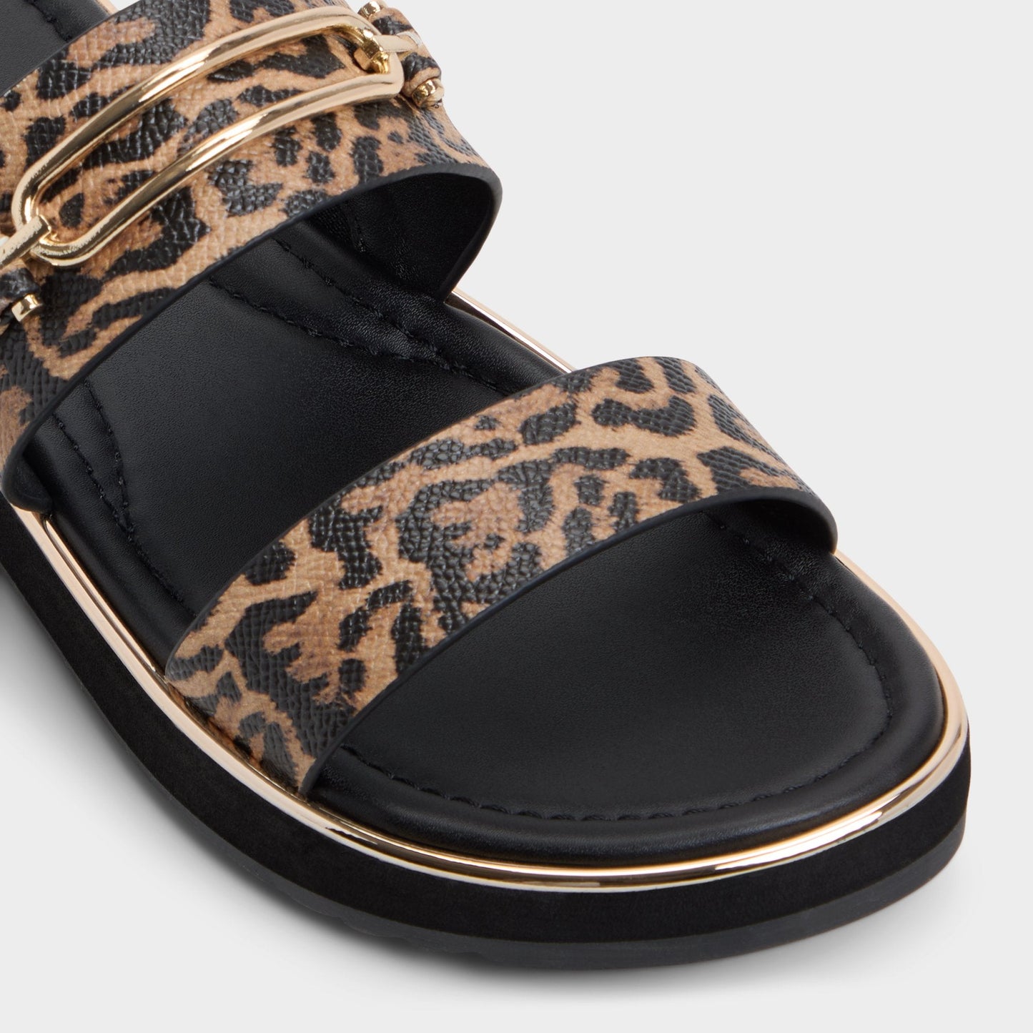 Lagoon Brown Multi Women's Flats - Strappy flat sandal, Footbed sandal Aldo Brown Multi