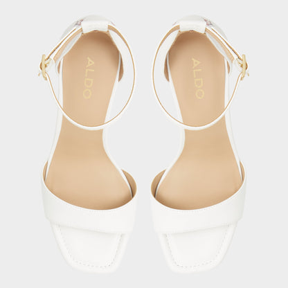 Enaegyn White Multi Women's Strappy sandals - Strappy heeled sandal, Block heel Aldo White Multi