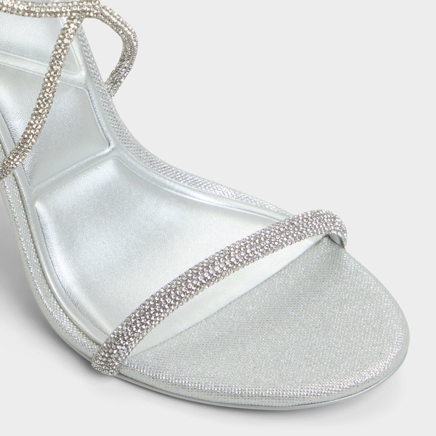 Caladonia Silver Women's Iridescent metallics - Strappy heeled sandal, Stiletto heel Aldo Silver