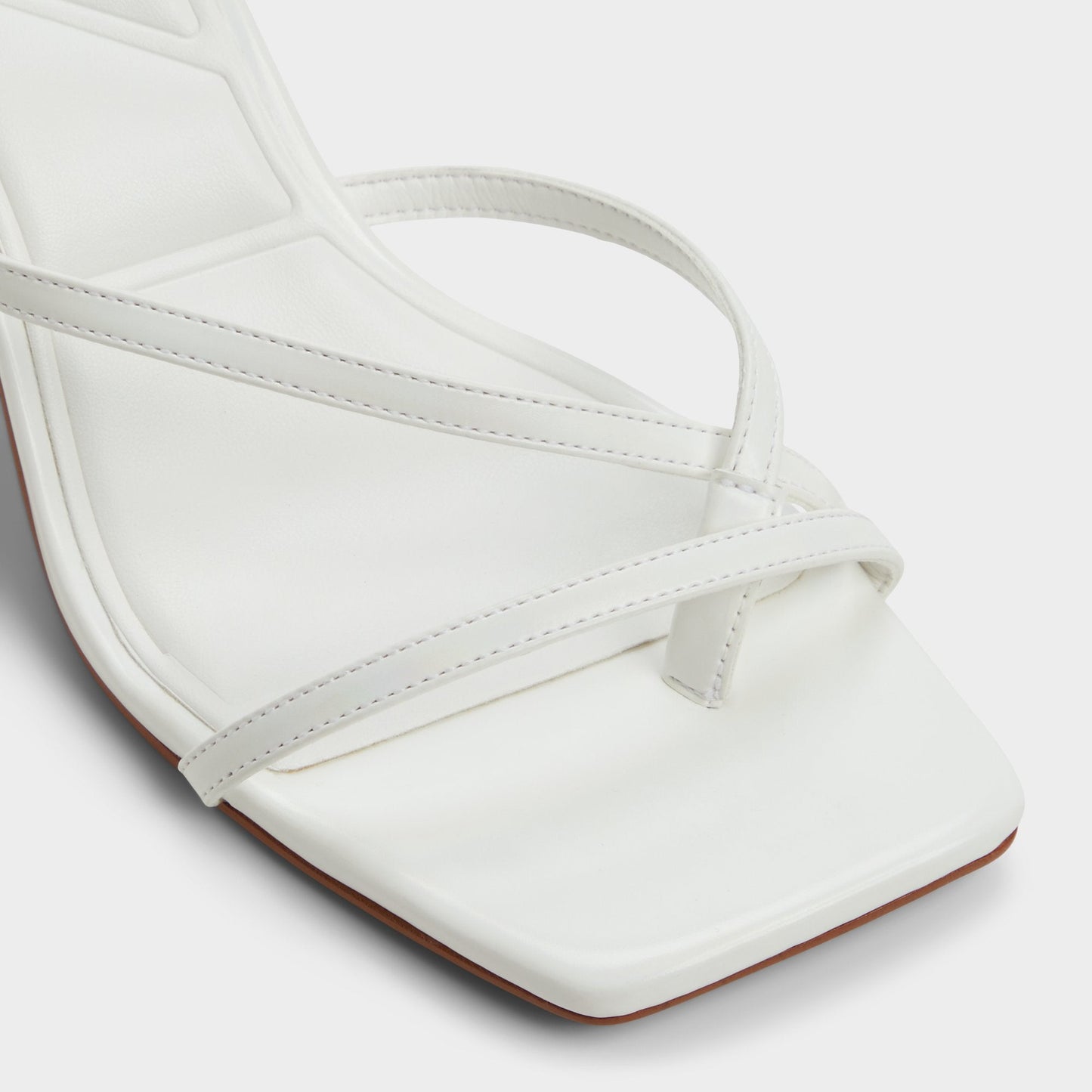 Calypsa White Women's Heeled mules - Strappy heeled sandal, Block heel Aldo White