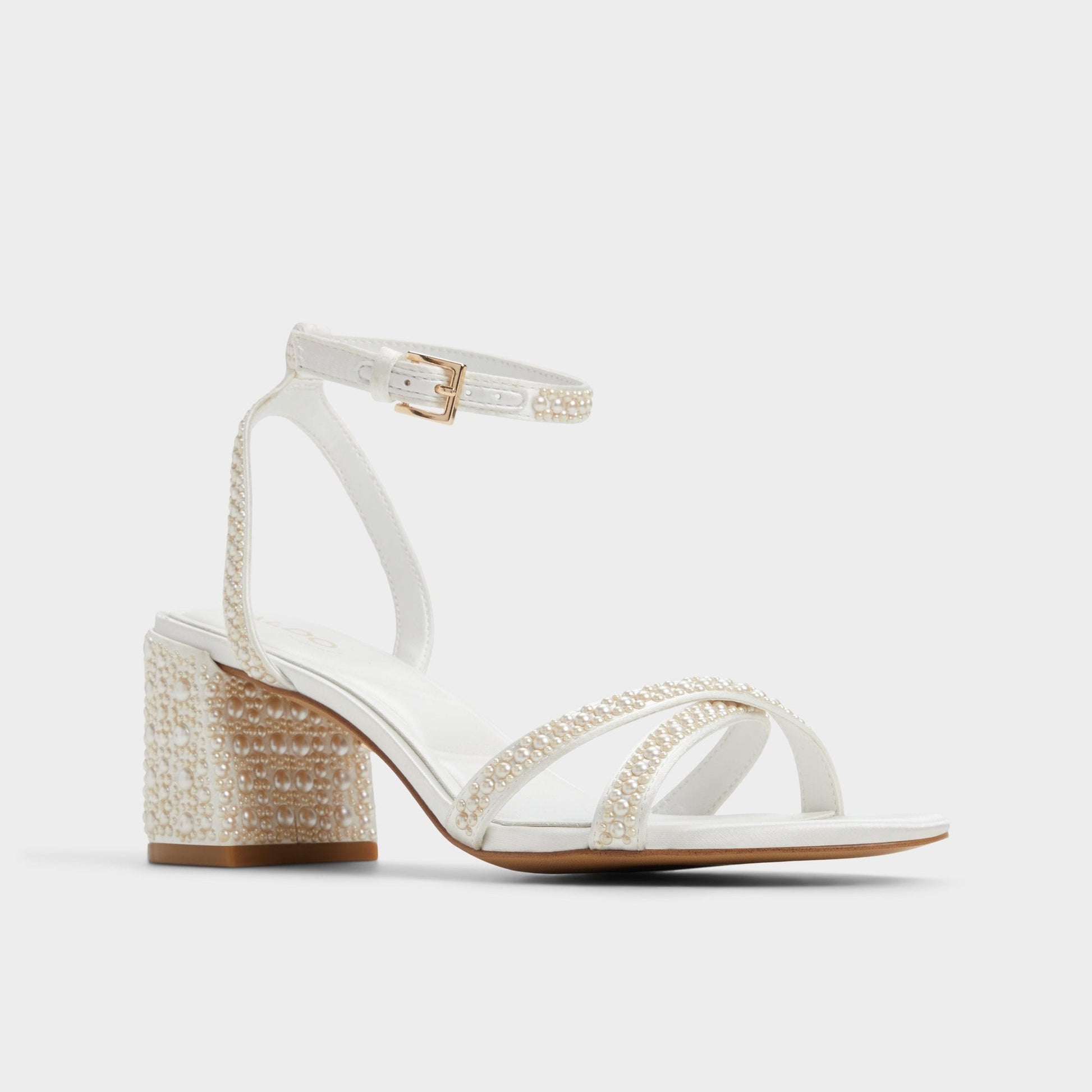 Bouclettie Other White Women's Block heels - Strappy heeled sandal, Block heel Aldo Other White