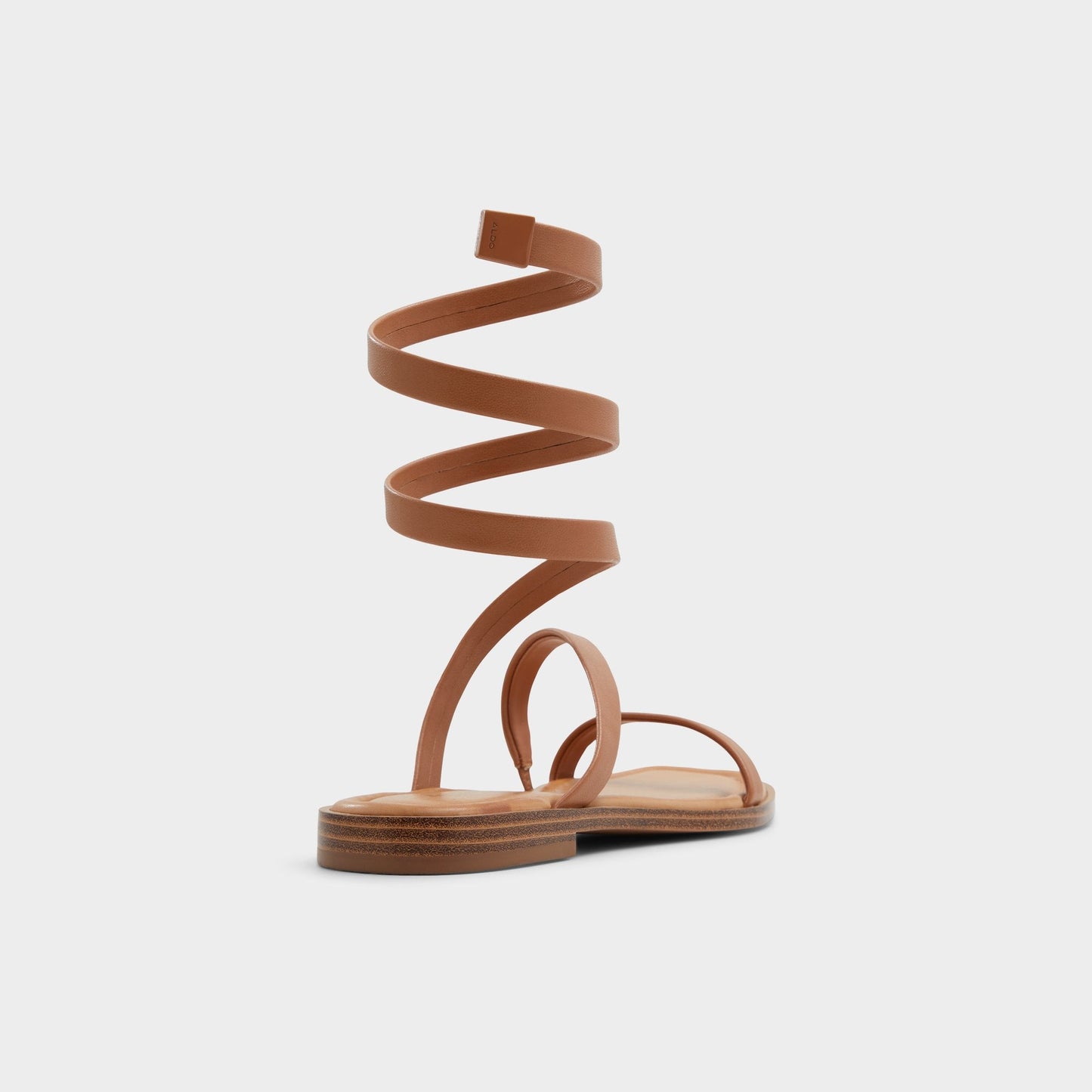 Spinella in Medium Brown - Strappy flat sandal Aldo Medium Brown