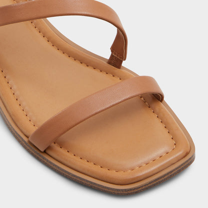 Spinella in Medium Brown - Strappy flat sandal Aldo Medium Brown