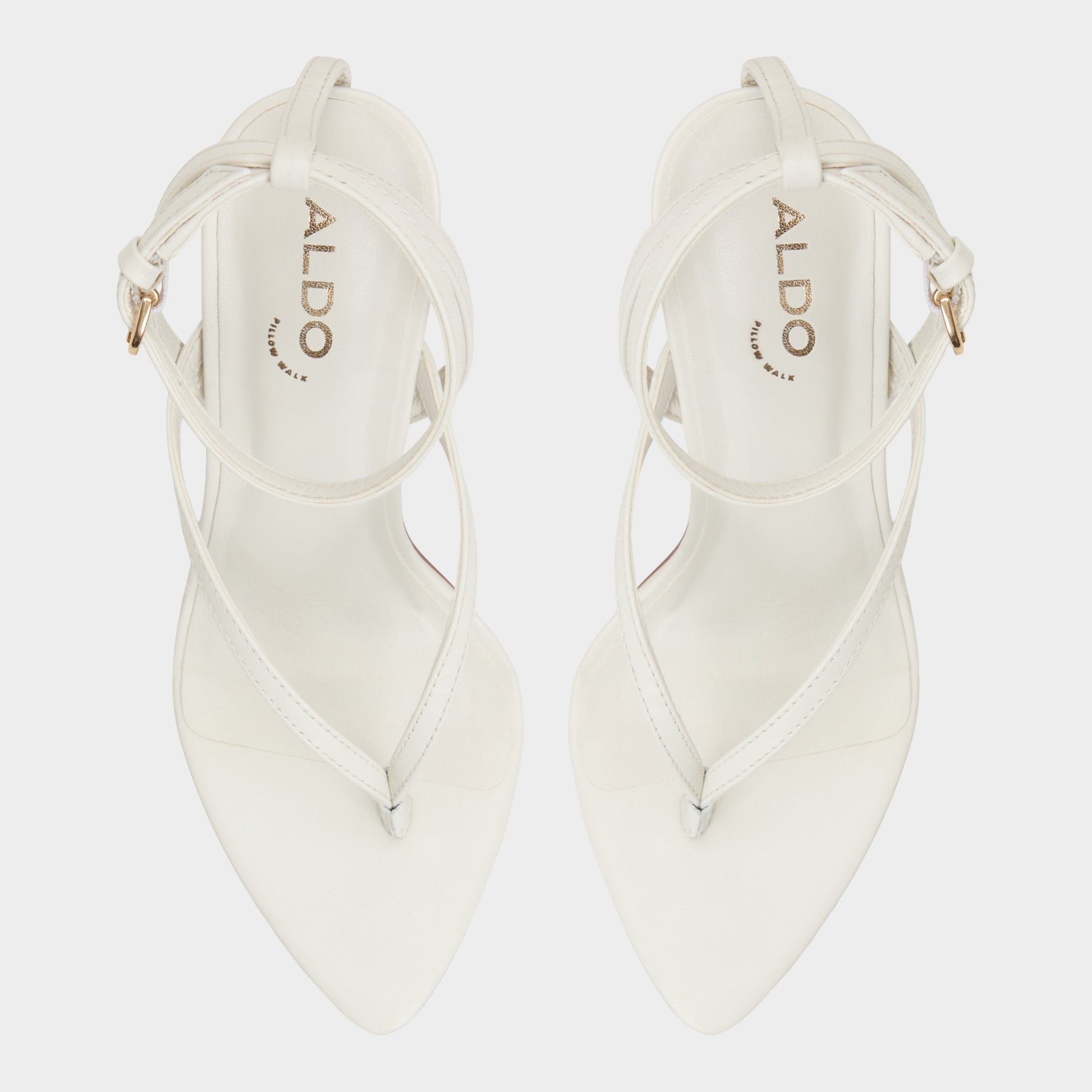 Abyfindley White/Bone Women's Strappy sandals - Heeled flip flop Aldo White/Bone