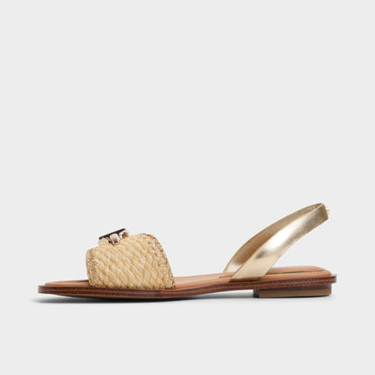 Goassi Gold Women's Iridescent metallics - Flat sandal Aldo Gold