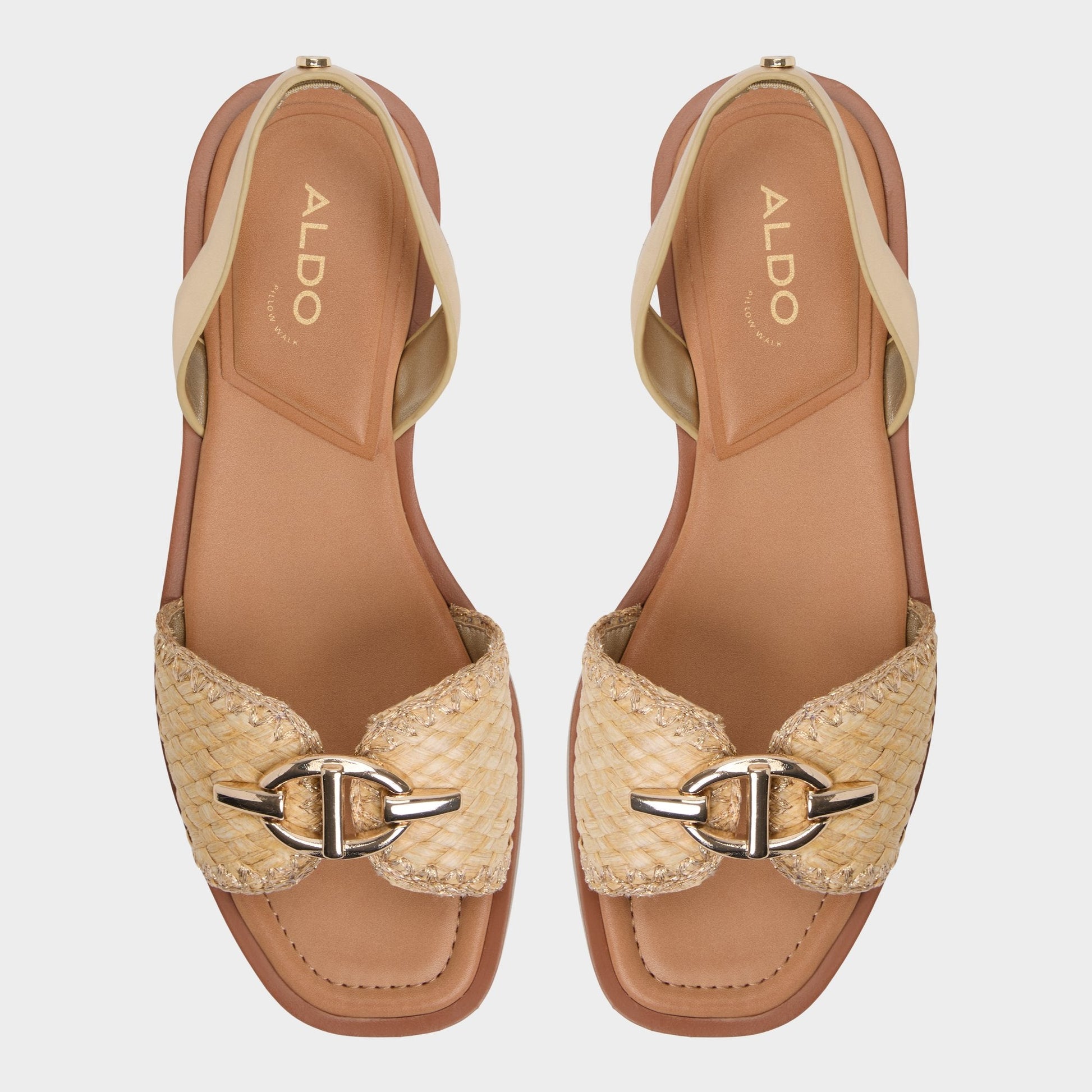 Goassi Gold Women's Iridescent metallics - Flat sandal Aldo Gold