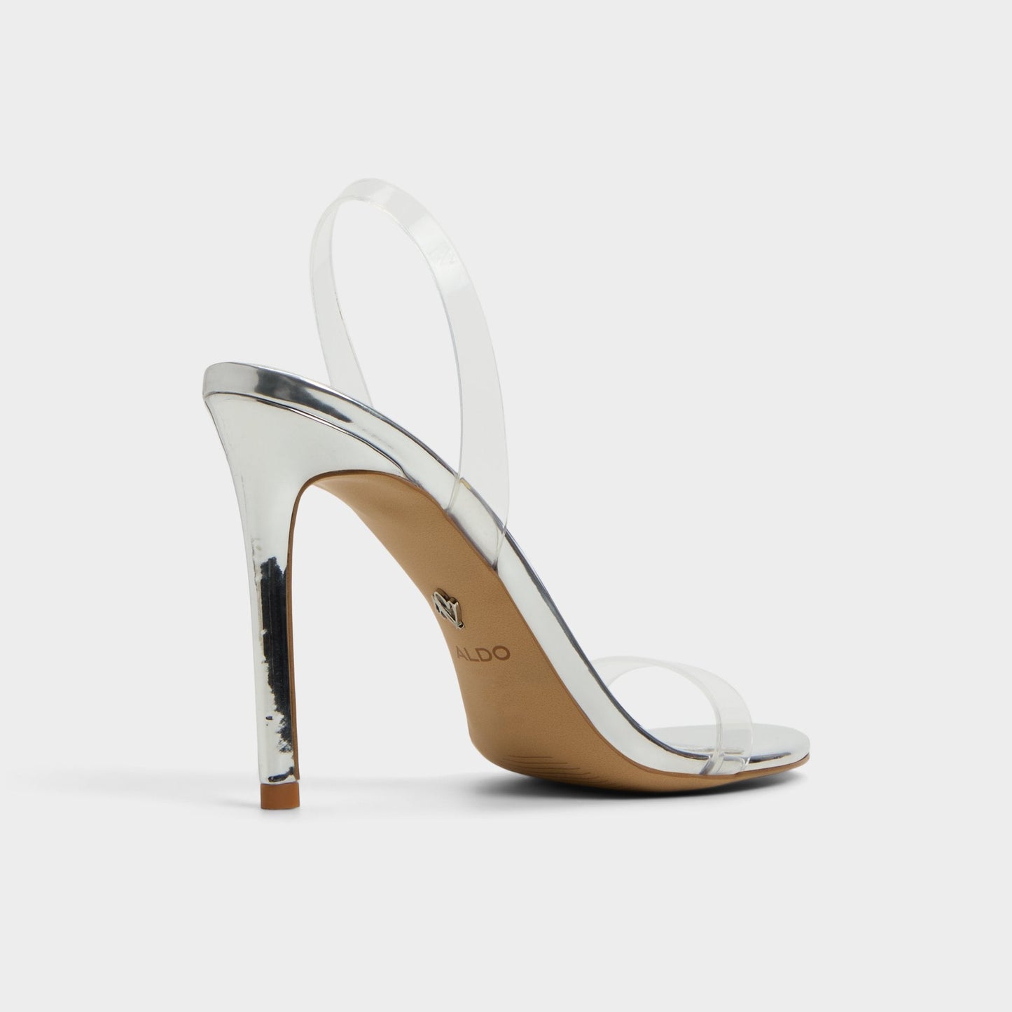 Quinilynn Silver Women's Iridescent metallics - Strappy heeled sandal, Stiletto heel Aldo Silver