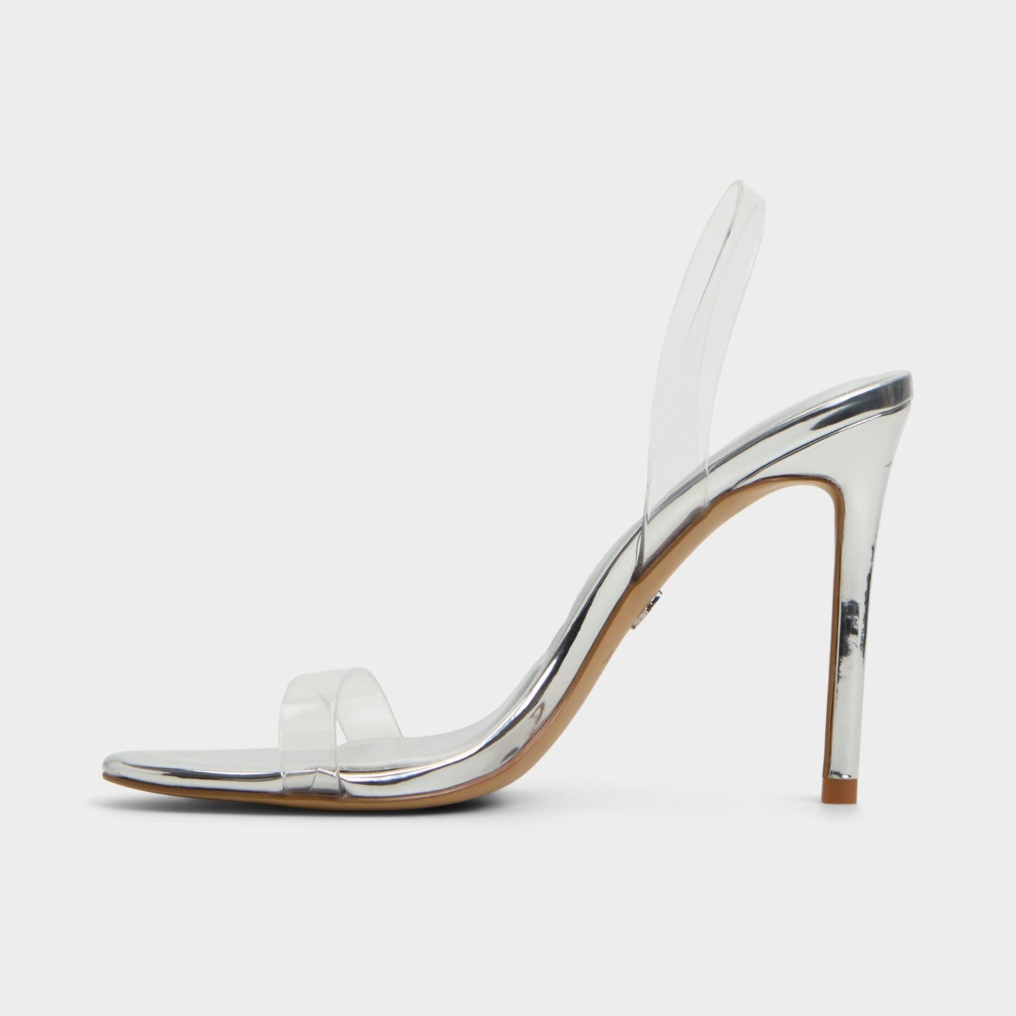 Quinilynn Silver Women's Iridescent metallics - Strappy heeled sandal, Stiletto heel Aldo Silver