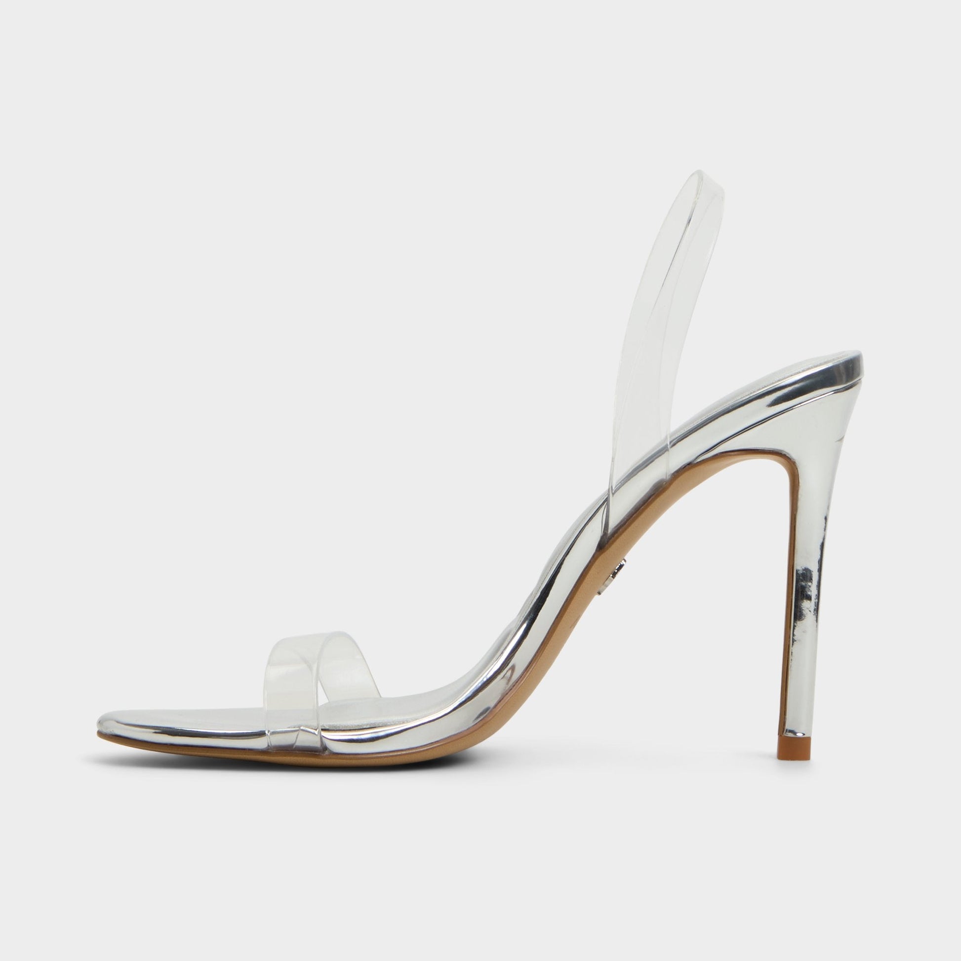 Quinilynn Silver Women's Iridescent metallics - Strappy heeled sandal, Stiletto heel Aldo Silver