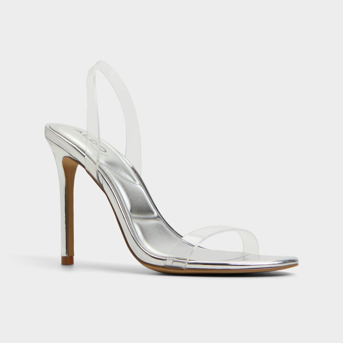 Quinilynn Silver Women's Iridescent metallics - Strappy heeled sandal, Stiletto heel Aldo Silver