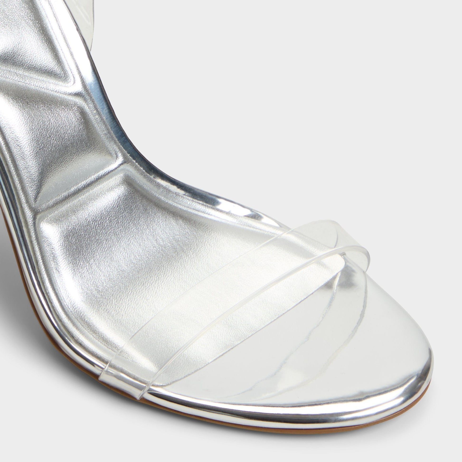 Quinilynn Silver Women's Iridescent metallics - Strappy heeled sandal, Stiletto heel Aldo Silver