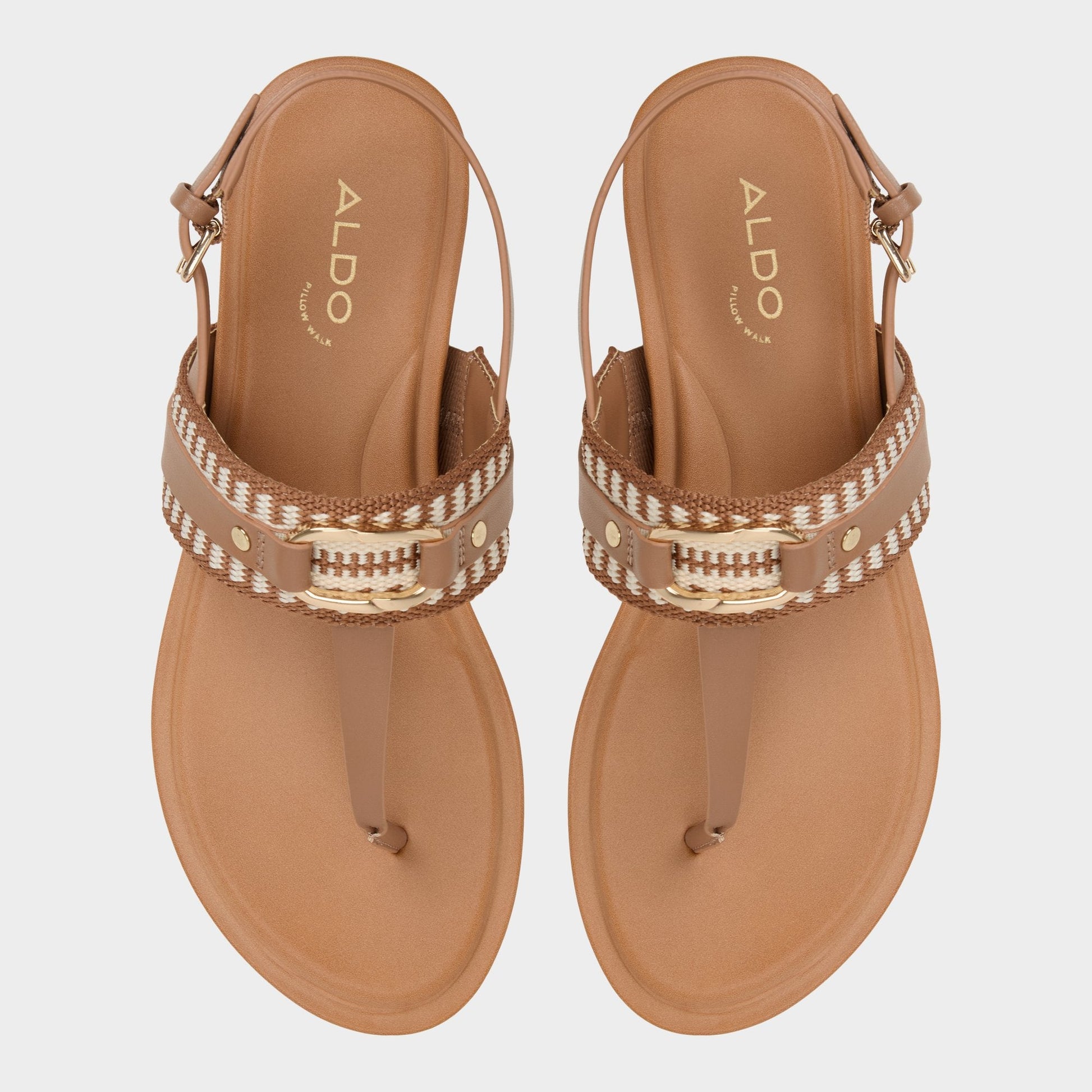 Taylen Medium Brown Women's Festival shoes accessories - T-strap sandal Aldo Medium Brown