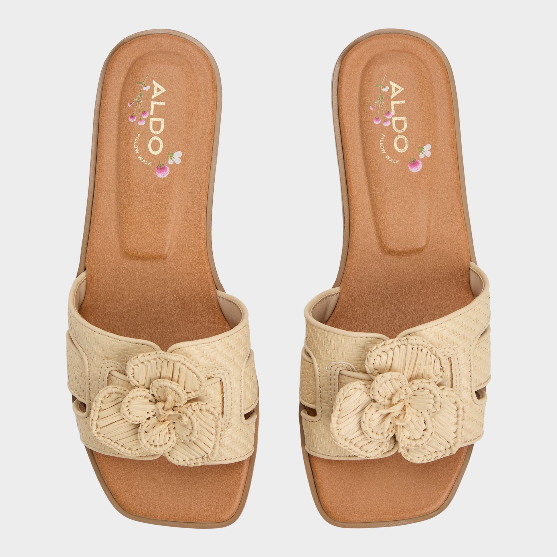 Seaflower Light Beige Women's Flats - Slide sandal Aldo Light Beige