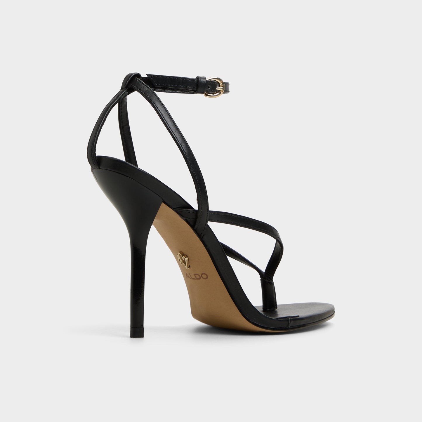 Abyfindley Black Women's Strappy sandals - Heeled flip flop, Stiletto heel Aldo Black