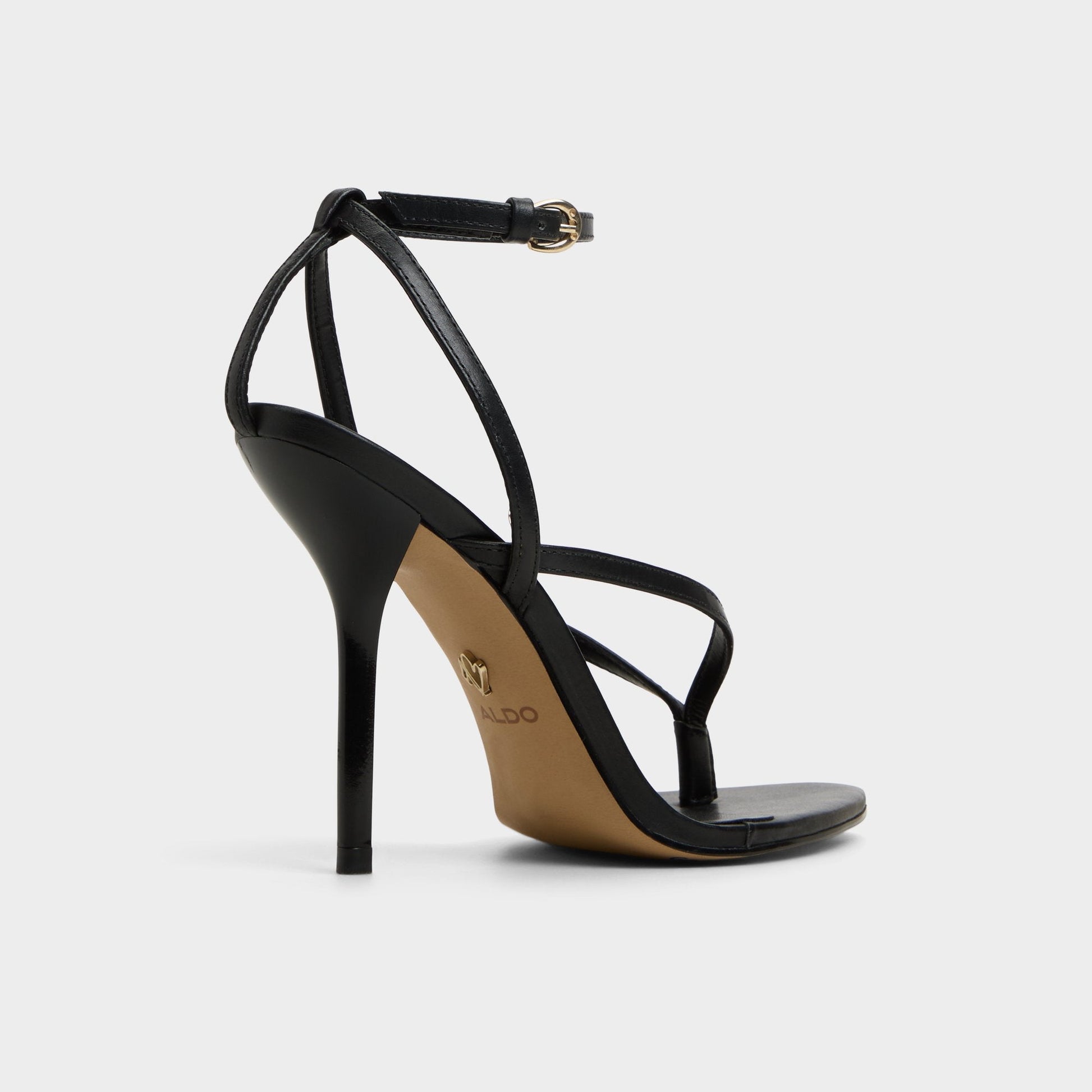 Abyfindley Black Women's Strappy sandals - Heeled flip flop, Stiletto heel Aldo Black