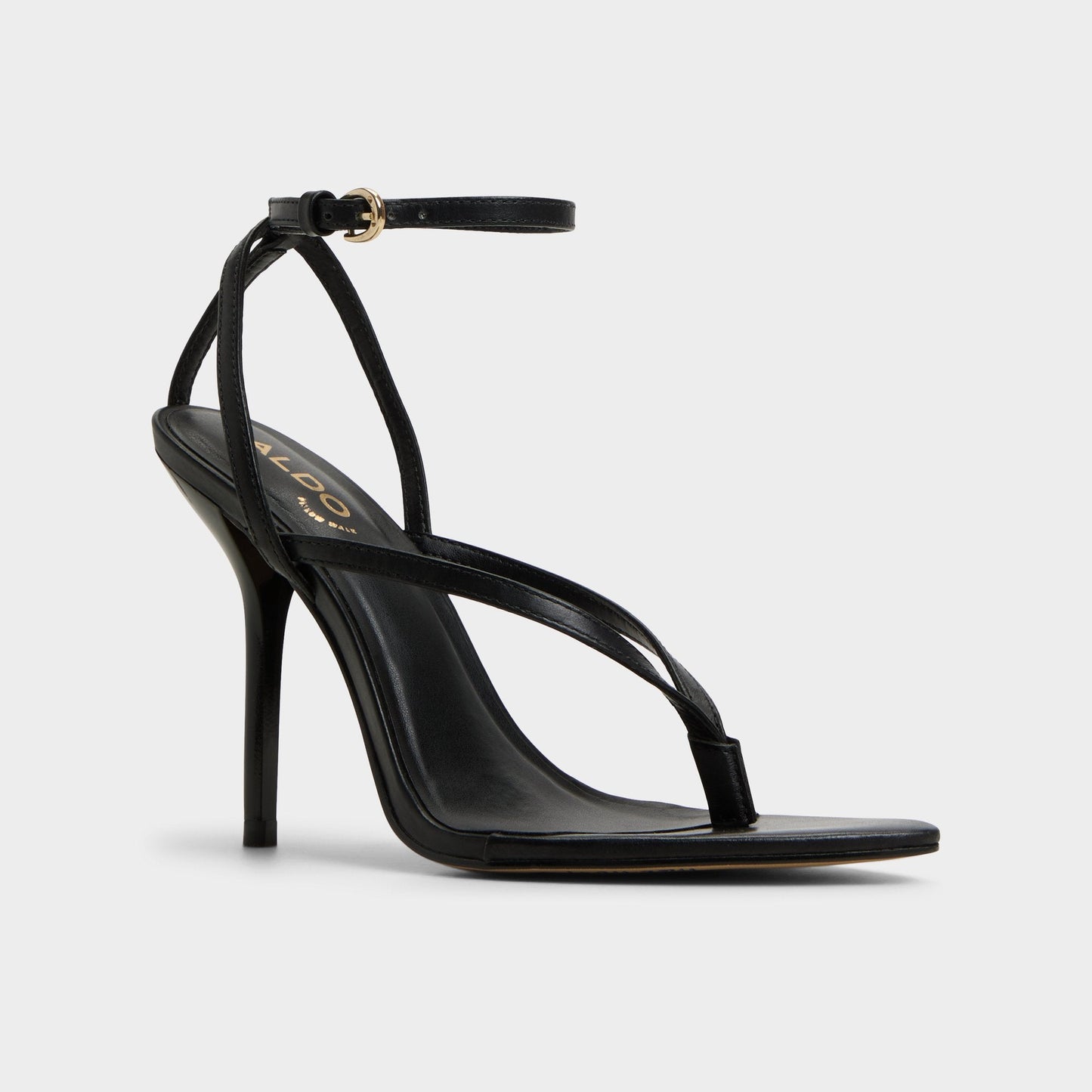 Abyfindley Black Women's Strappy sandals - Heeled flip flop, Stiletto heel Aldo Black