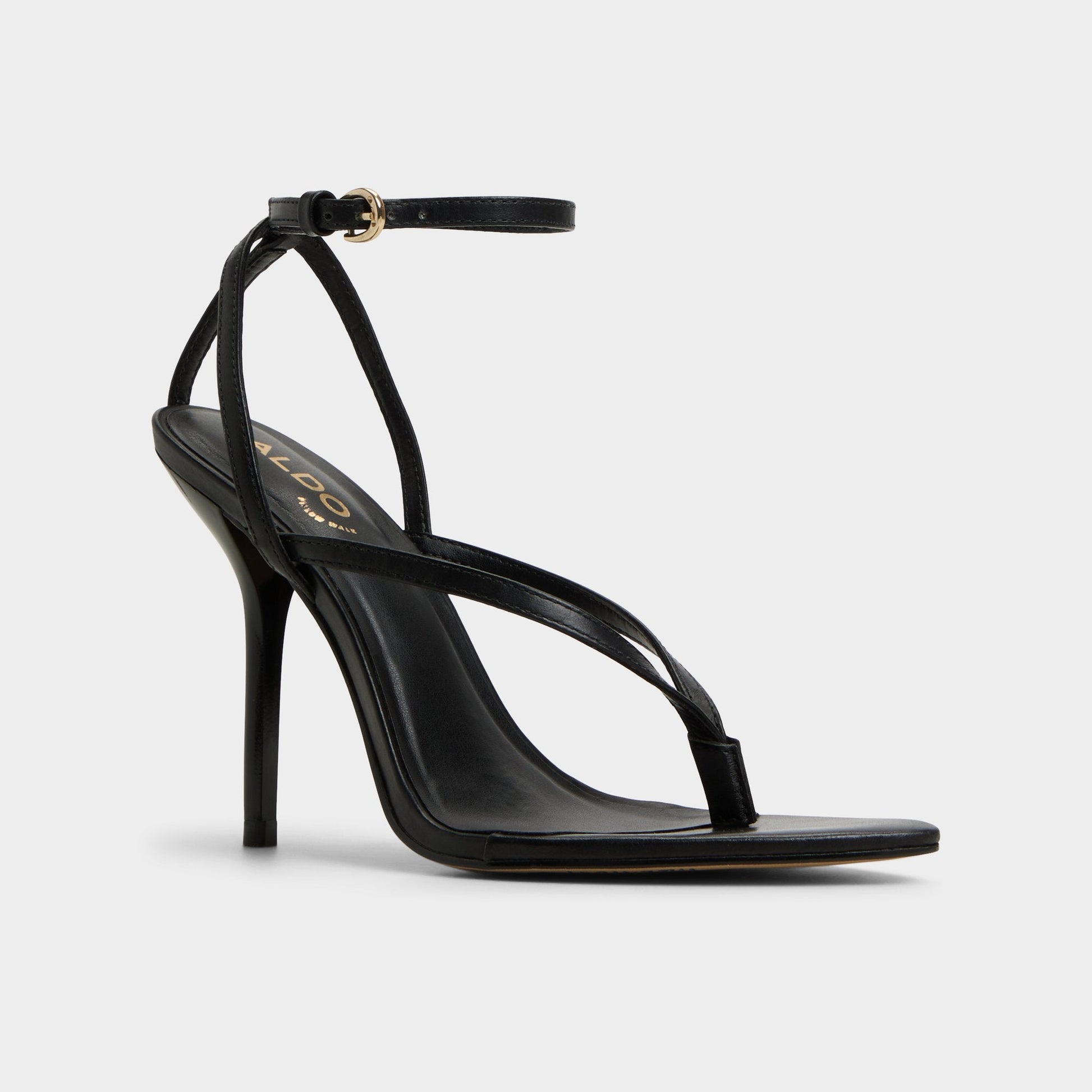 Abyfindley Black Women's Strappy sandals - Heeled flip flop, Stiletto heel Aldo Black