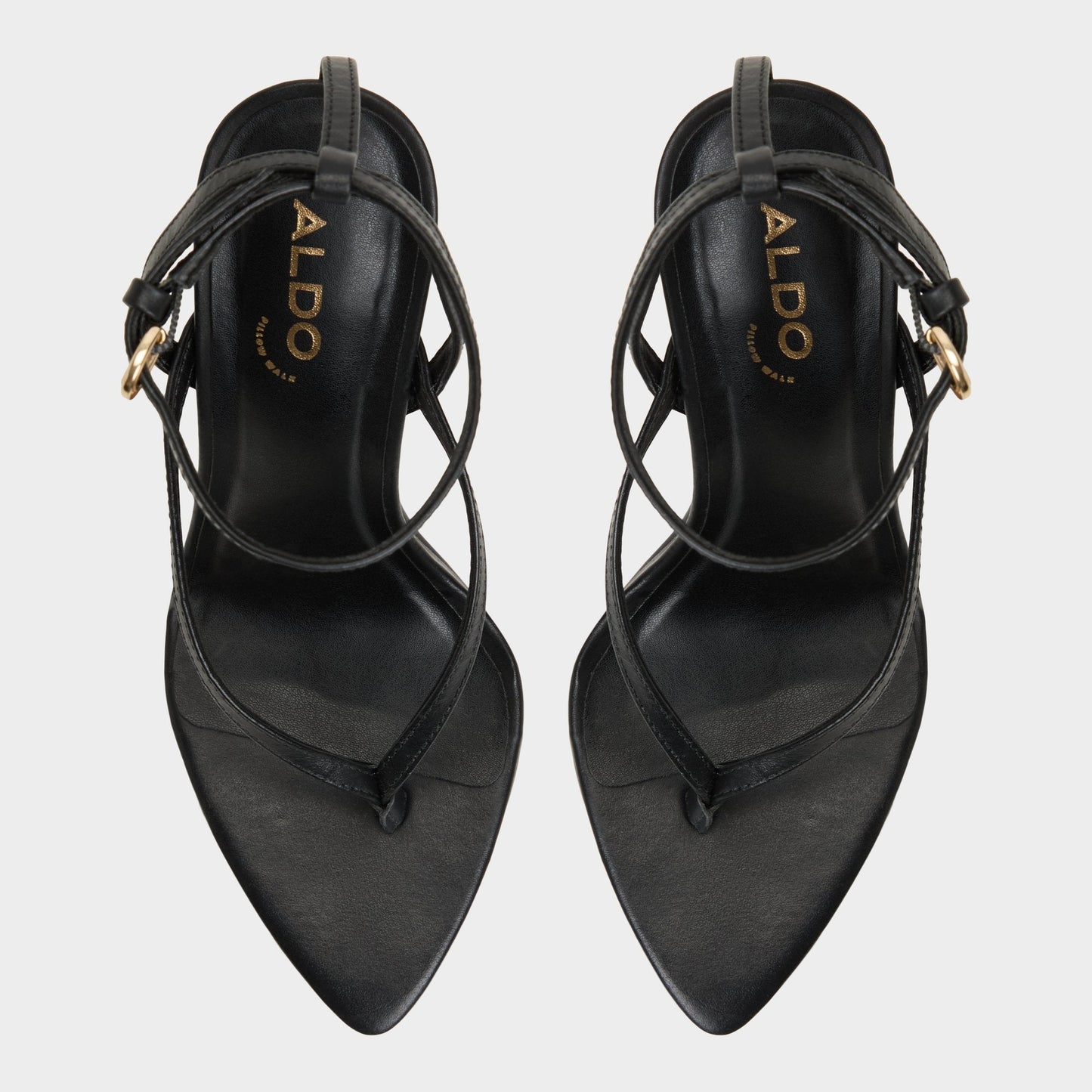 Abyfindley Black Women's Strappy sandals - Heeled flip flop, Stiletto heel Aldo Black