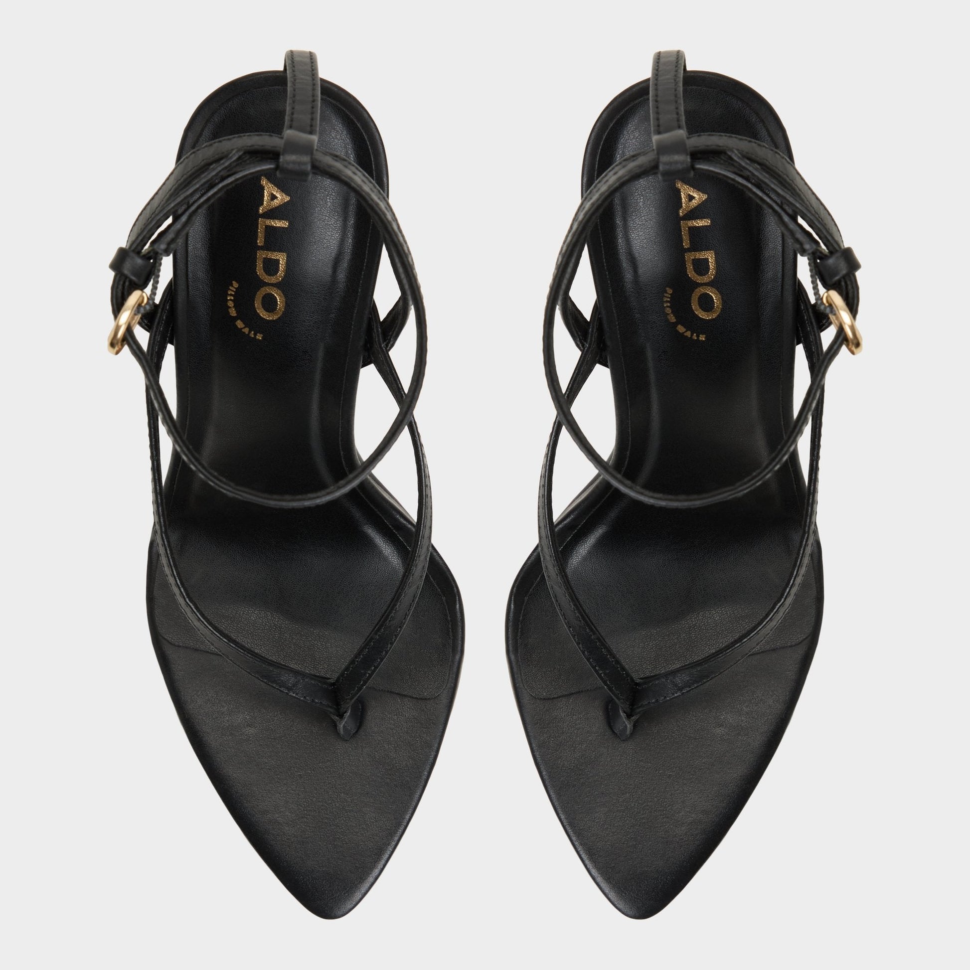 Abyfindley Black Women's Strappy sandals - Heeled flip flop, Stiletto heel Aldo Black