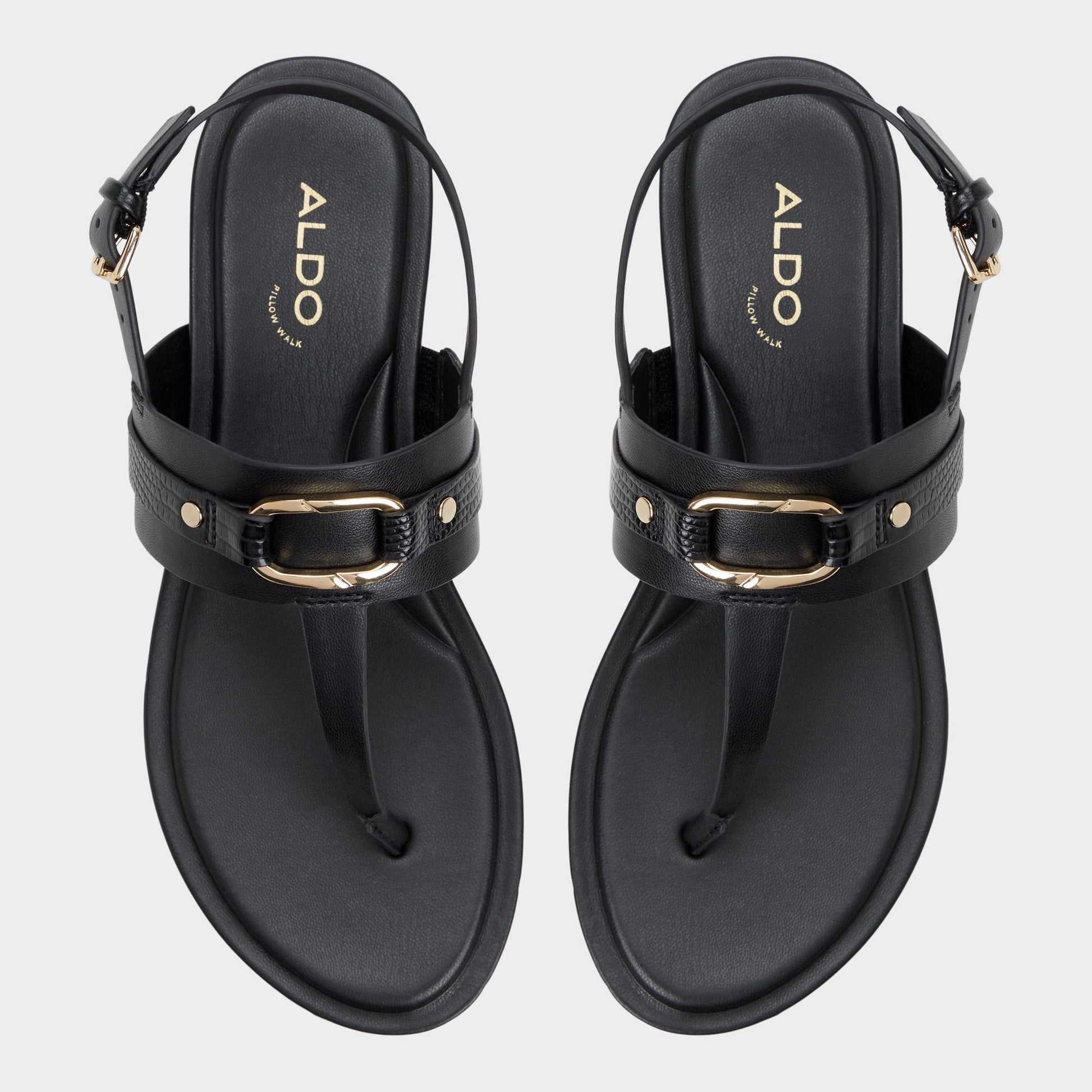 Taylen Black Women's Footbed sandals - T-strap sandal Aldo Black