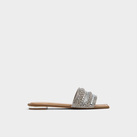 Navalia Silver Women's Flats - Slide sandal Aldo Silver