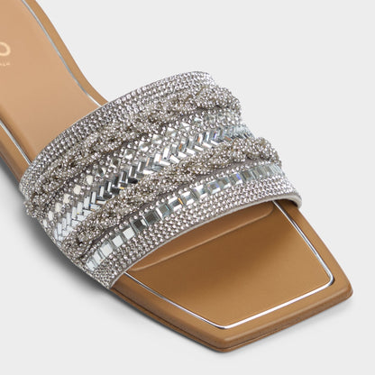 Navalia Silver Women's Flats - Slide sandal Aldo Silver