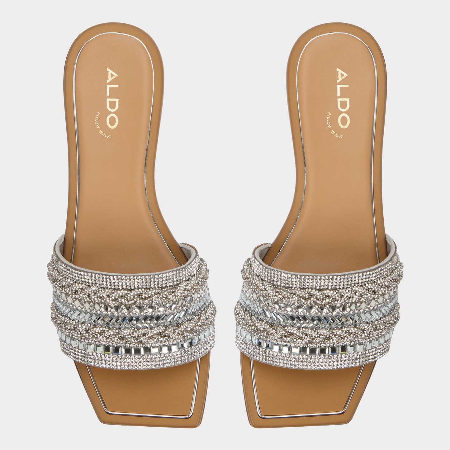 Navalia Silver Women's Flats - Slide sandal Aldo Silver