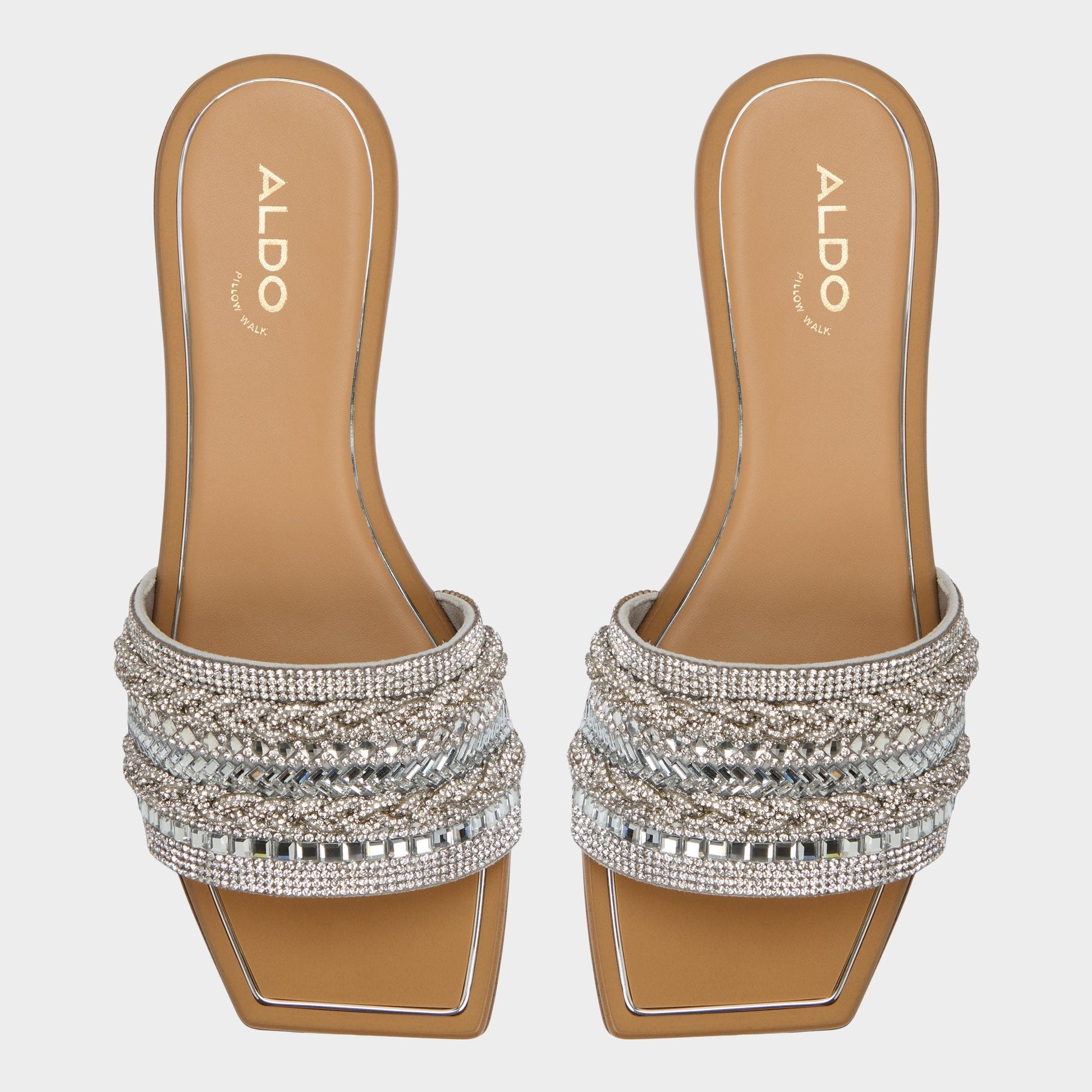 Navalia Silver Women's Flats - Slide sandal Aldo Silver