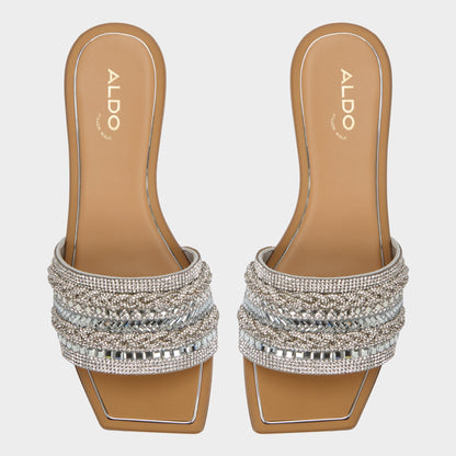 Navalia Silver Women's Flats - Slide sandal Aldo Silver