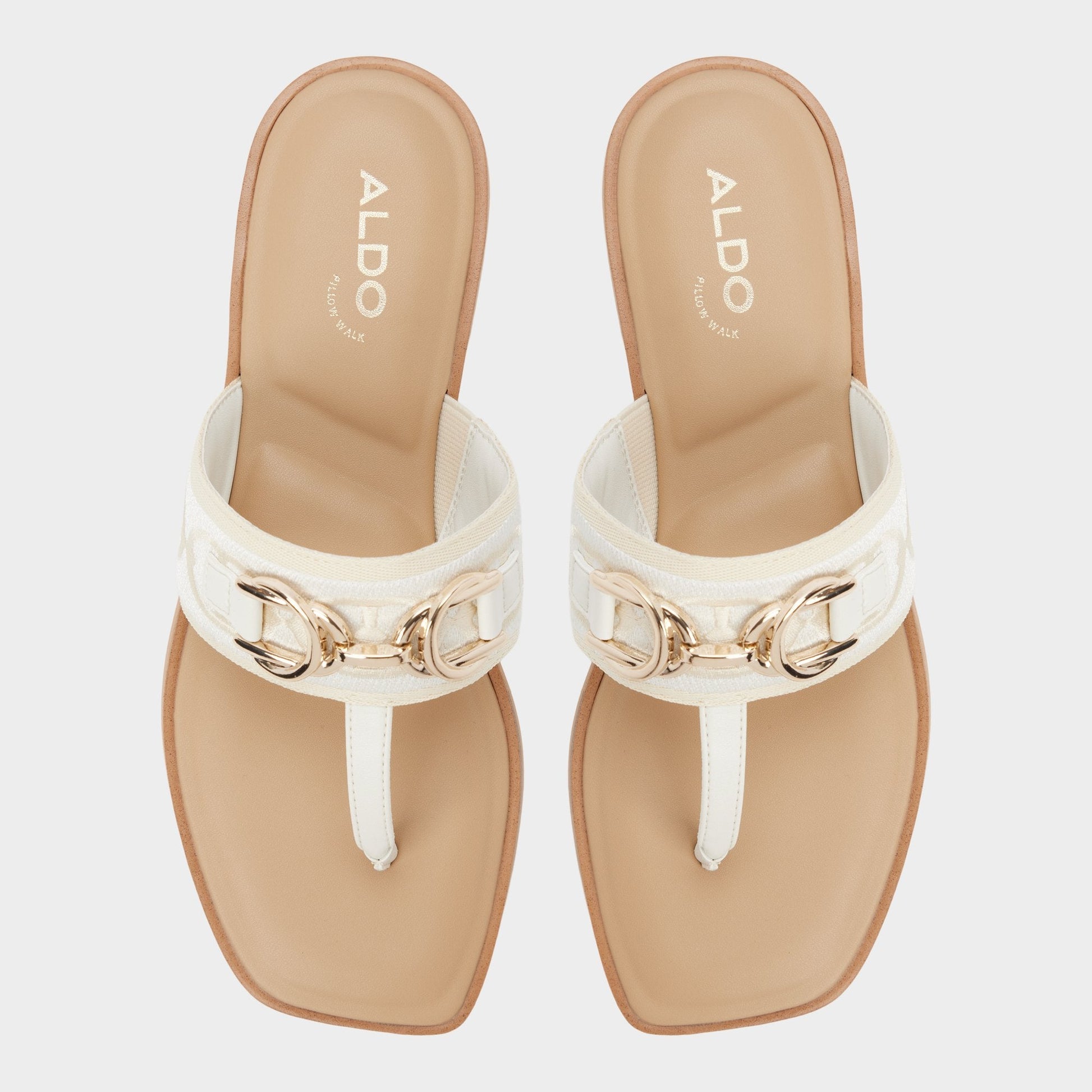 Coralynna in White Bone 14053516 - T-strap sandal Aldo White/Bone