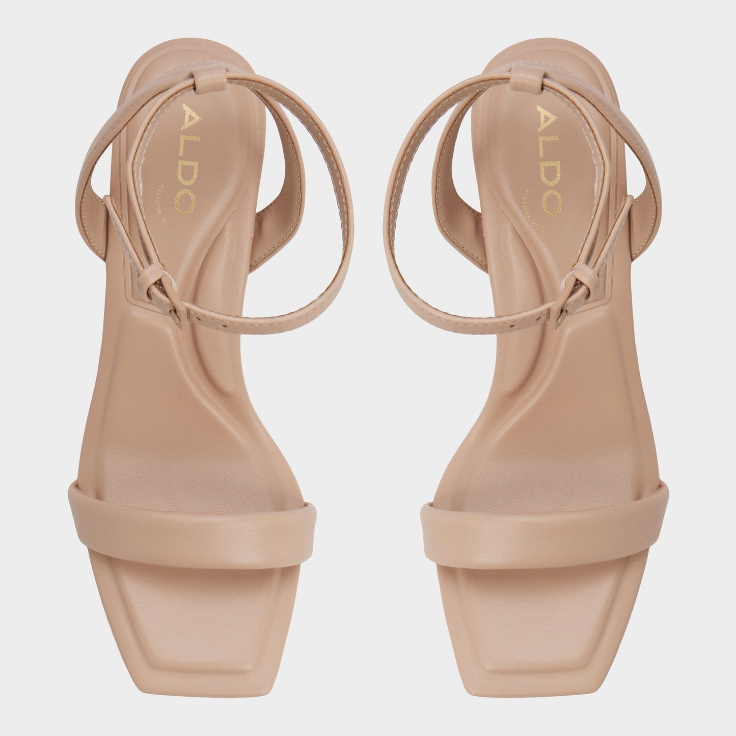 Aurorai Bone Women's Strappy sandals - Strappy heeled sandal, Block heel Aldo Bone