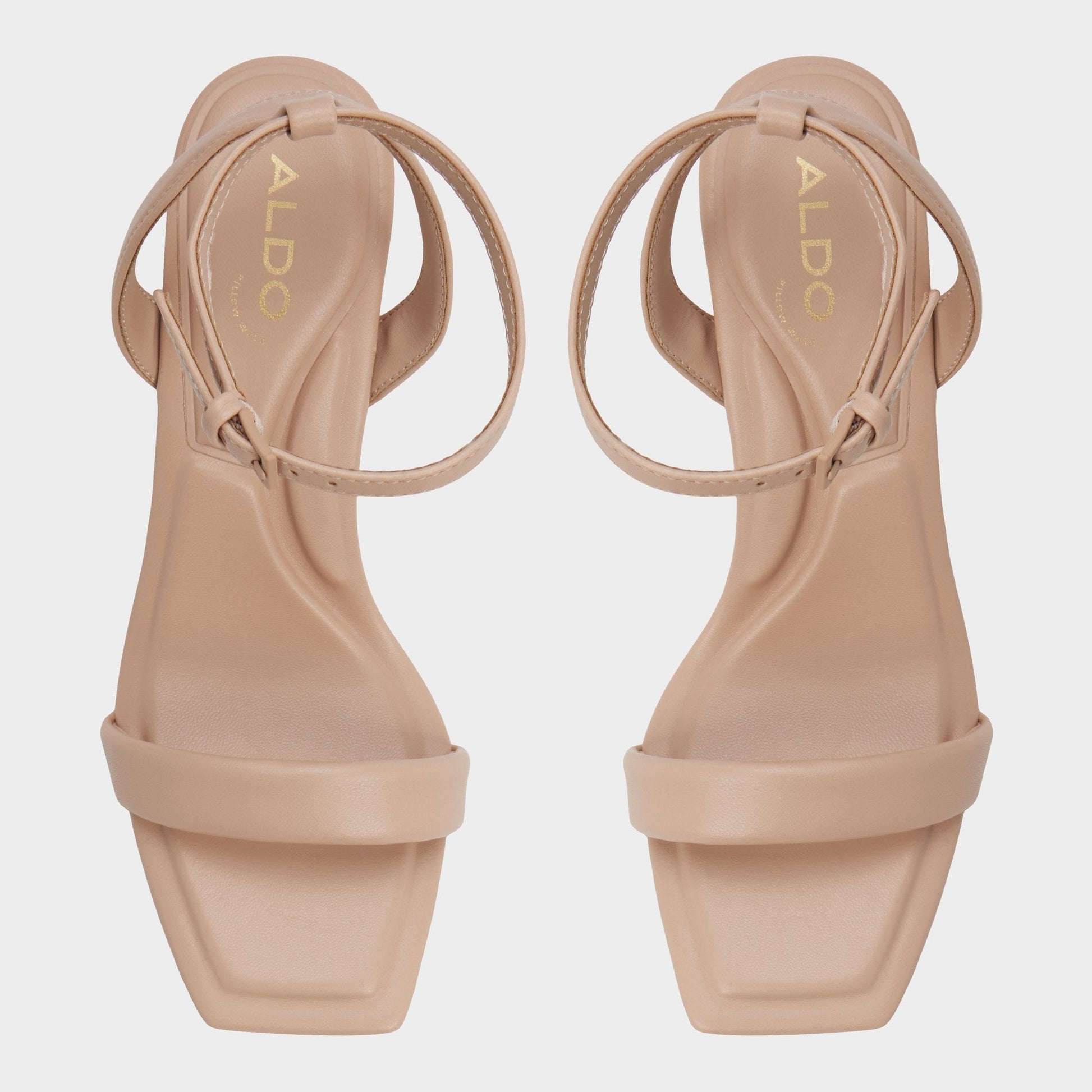 Aurorai Bone Women's Strappy sandals - Strappy heeled sandal, Block heel Aldo Bone