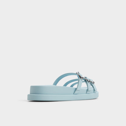 Zephyra Pastel Blue Women's Footbed sandals - Footbed sandal Aldo Pastel Blue