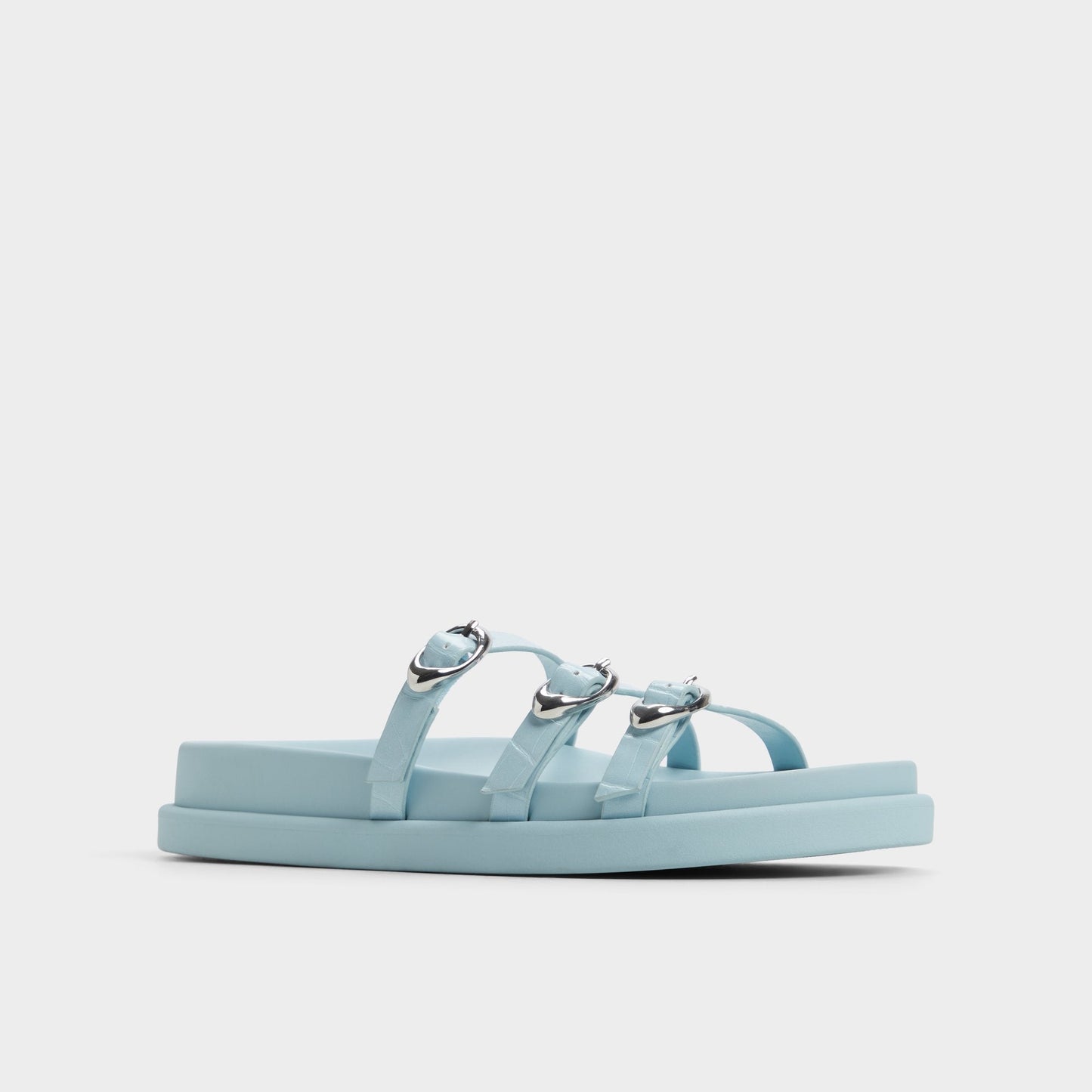 Zephyra Pastel Blue Women's Footbed sandals - Footbed sandal Aldo Pastel Blue