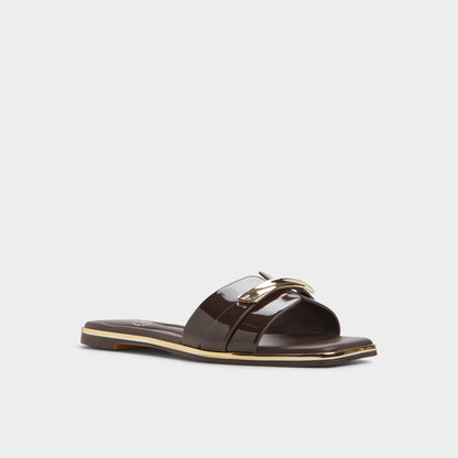 Darlina Medium Brown Women's Flats - Slide sandal Aldo Medium brown