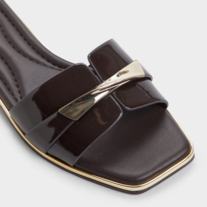 Darlina Medium Brown Women's Flats - Slide sandal Aldo Medium brown