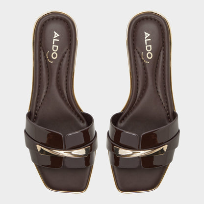 Darlina Medium Brown Women's Flats - Slide sandal Aldo Medium brown