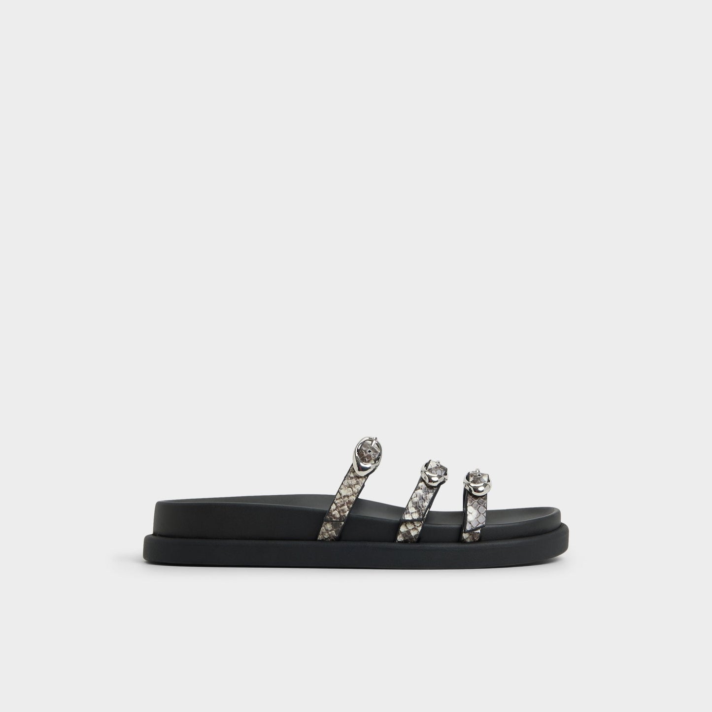 Zephyra White/Black Women's Footbed sandals - Footbed sandal Aldo White/Black