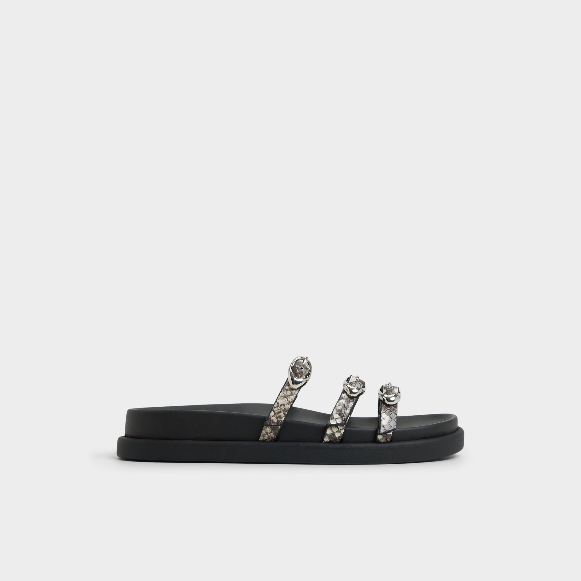 Zephyra White/Black Women's Footbed sandals - Footbed sandal Aldo White/Black
