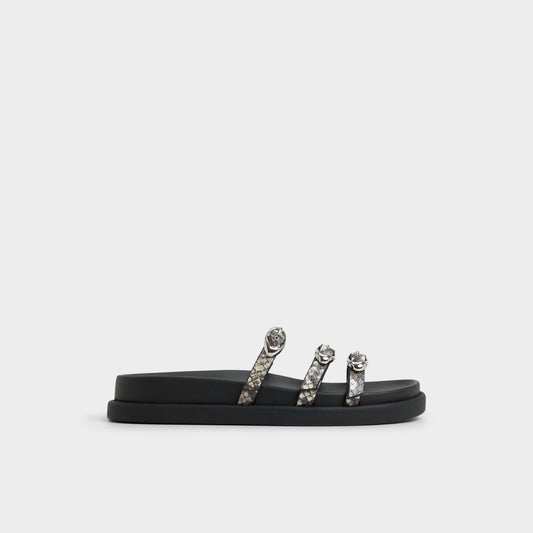 Zephyra White/Black Women's Footbed sandals - Footbed sandal Aldo White/Black