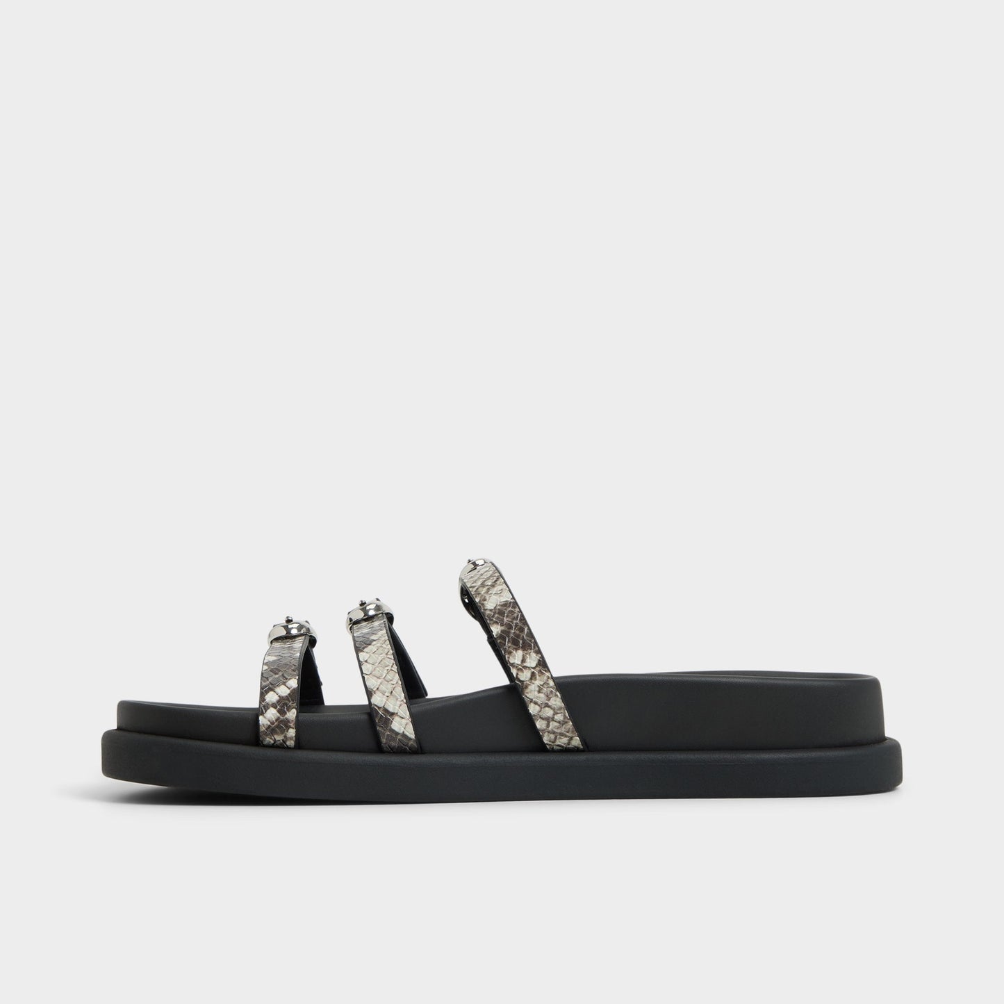 Zephyra White/Black Women's Footbed sandals - Footbed sandal Aldo White/Black